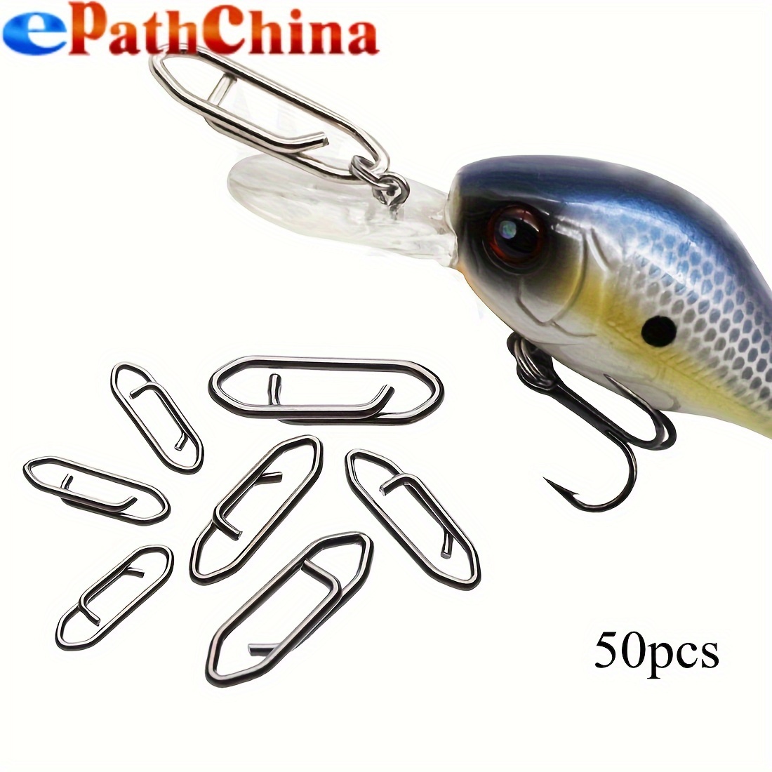 50pcs Fishing Accessories Small Fishing Clips Lure Snaps Portable Fishing  Clips Fishing Supply Outdoor Snap Clips Sturdy Fishing Clips Duo Lock Snap