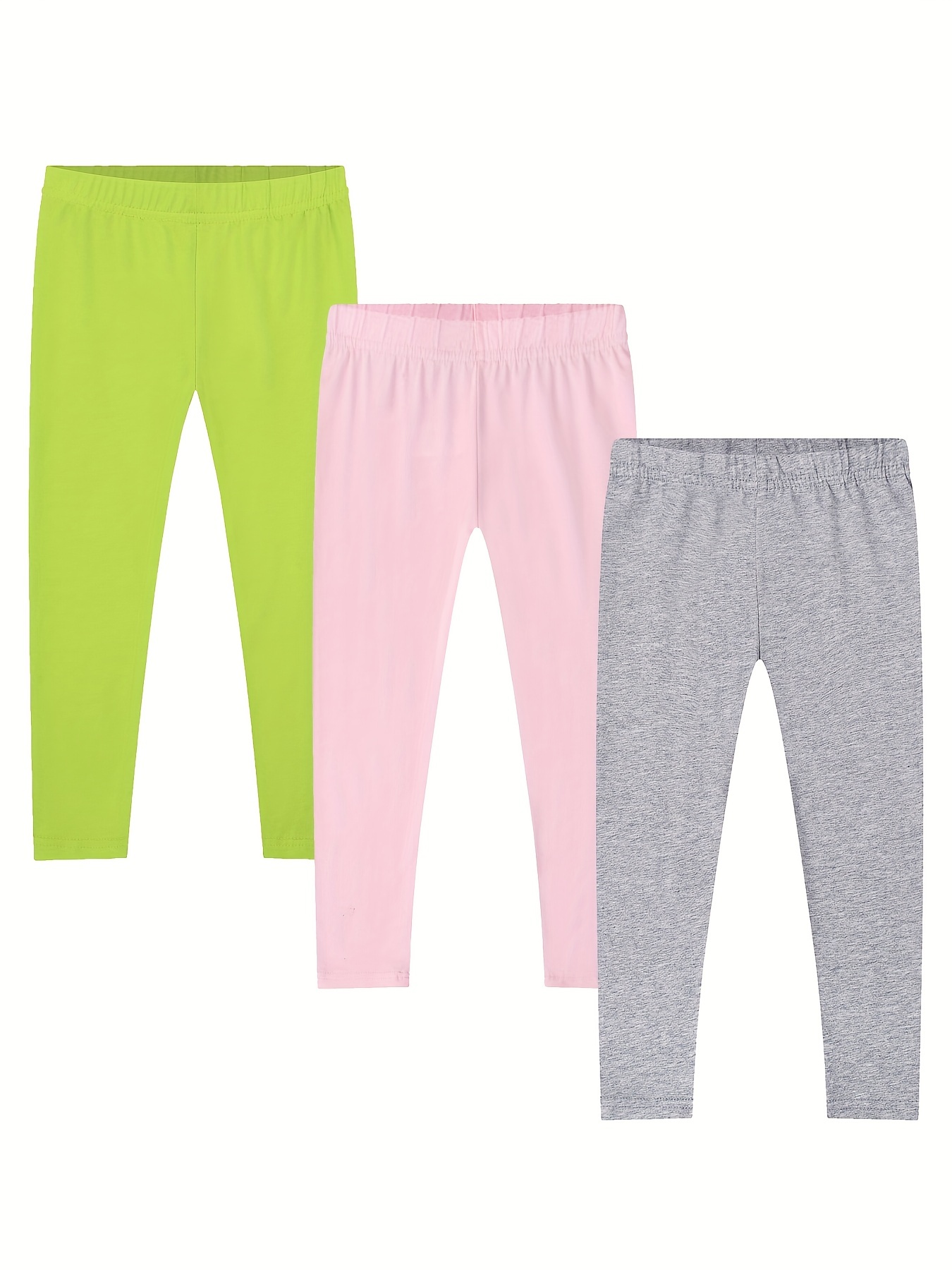 4pcs/set Little Girl's Cropped Leggings, Modal Comfortable Thin Spring &  Summer Sports Pants