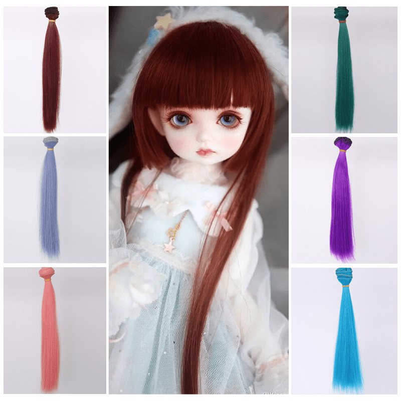 All Size Free Style Fur Doll Wig 19 Colors for BJD Pullip Blythe