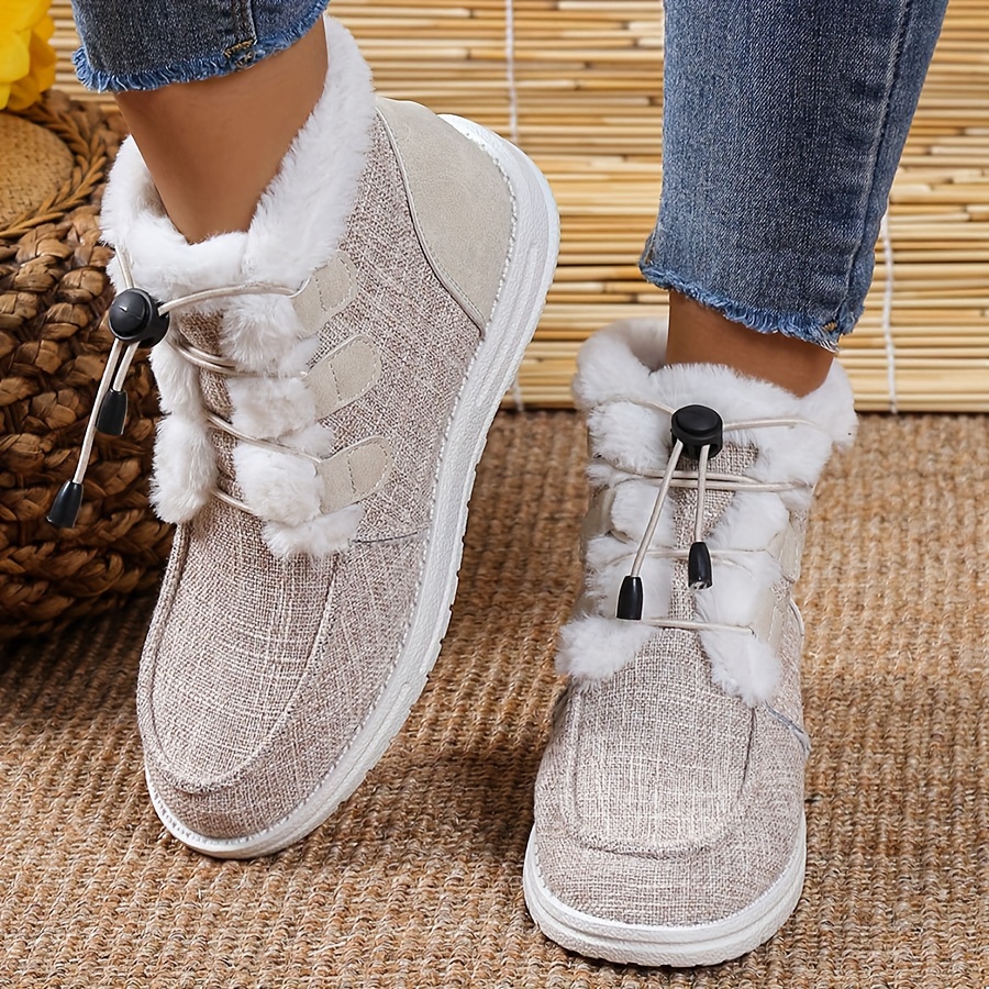 Platform canvas hotsell snow sneakers