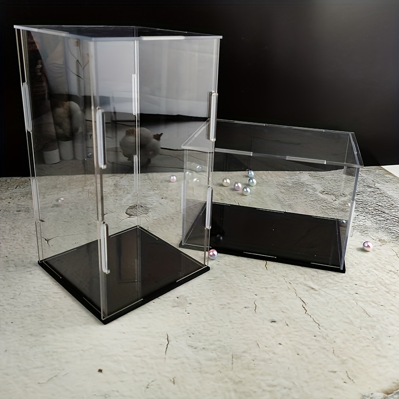 3 couches transparent acrylique vitrine comptoir boîte Cube