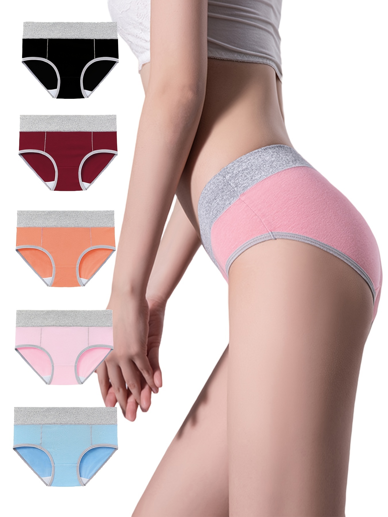 Heart Letter Print Cheeky Panties Comfy Breathable High - Temu New Zealand
