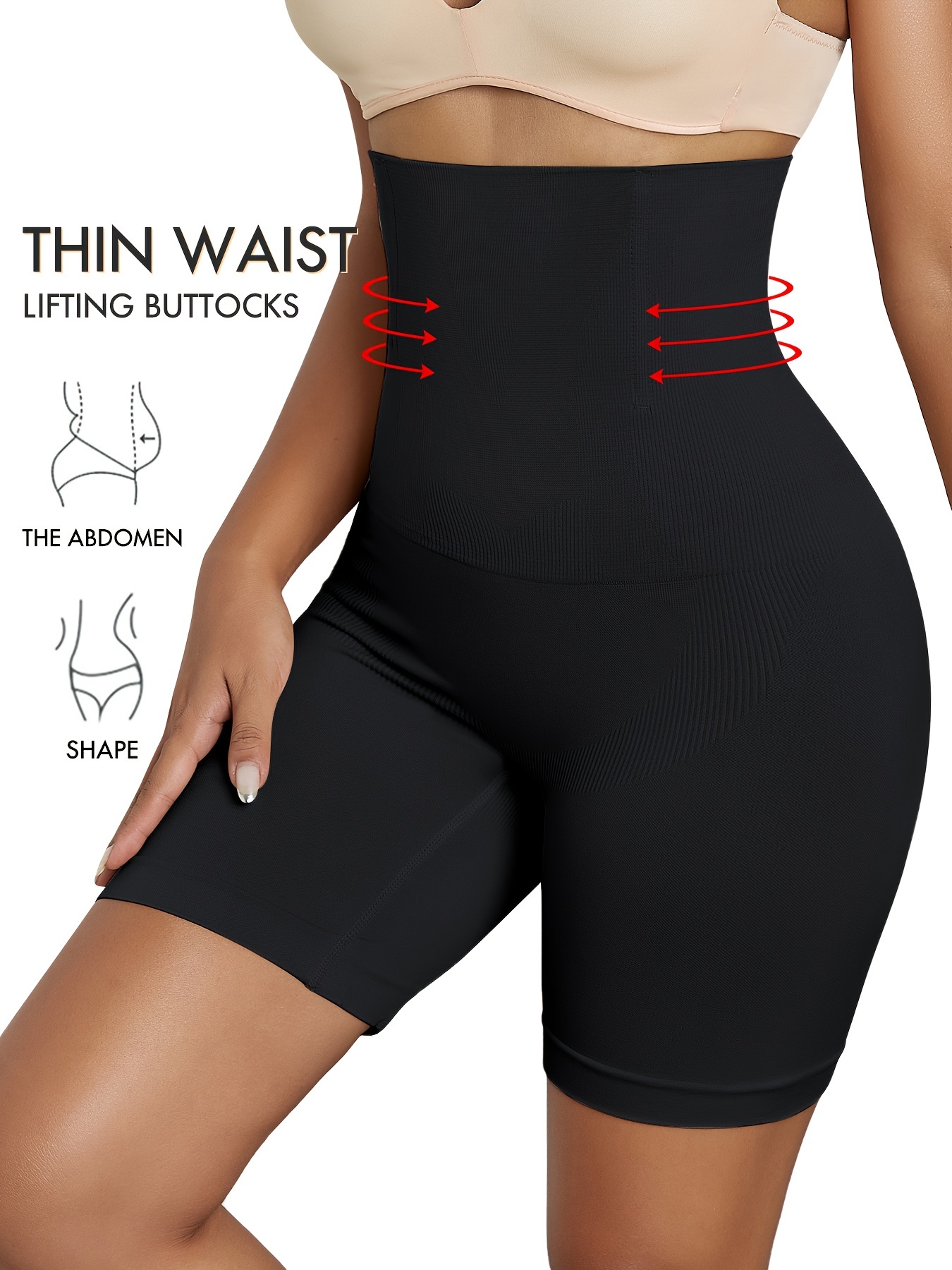 Seamless Solid Shaping Shorts Tummy Control Compression Butt - Temu
