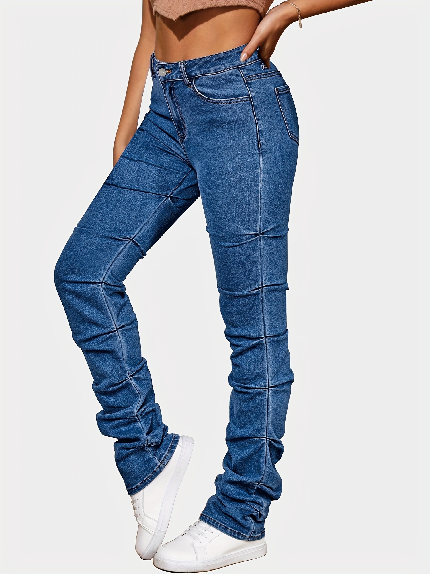 FOCUS DENIM BABY BLUE SUPER SKINNY STACKED