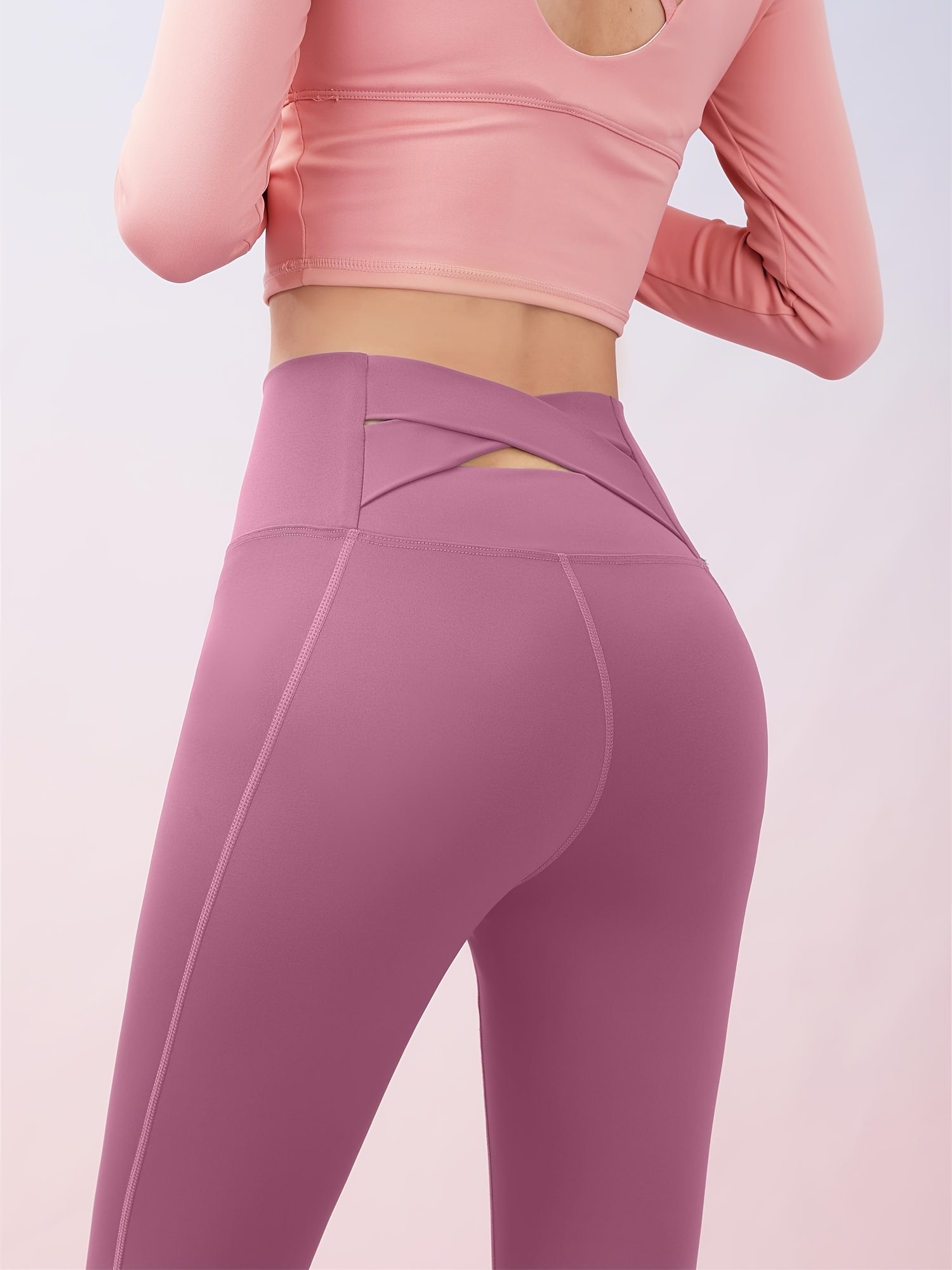 High Waist Tummy Control Leggings - Temu