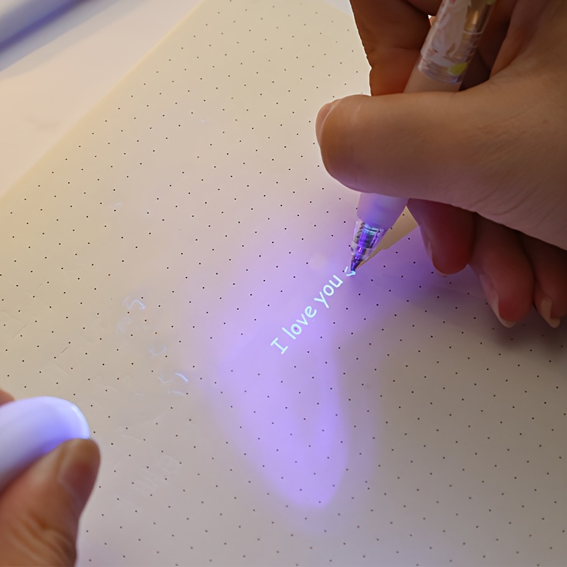 Stylo encre invisible et lampe lumière UV - Totalcadeau