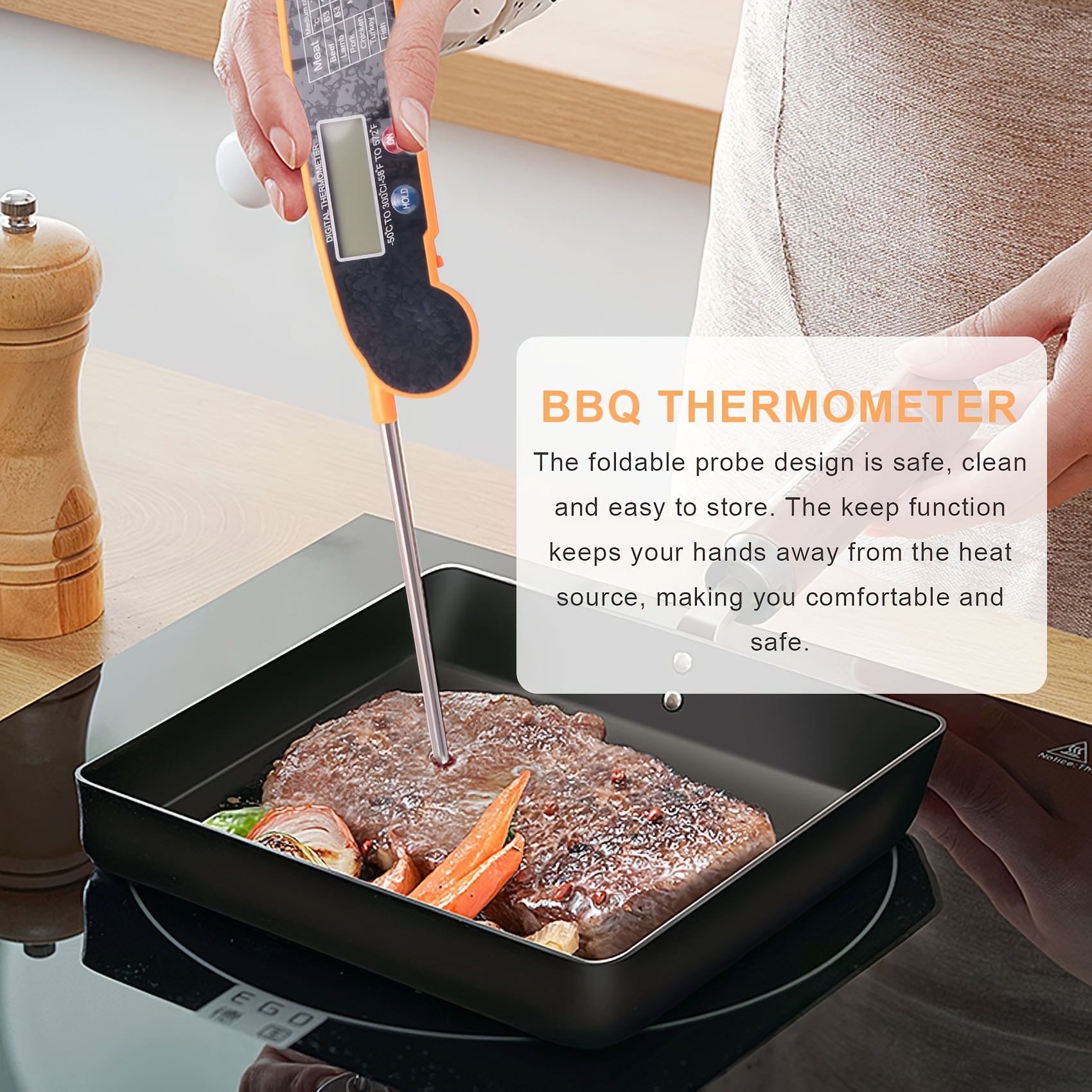 1pc Meat Thermometer With Highly Accurate Temperature Probe