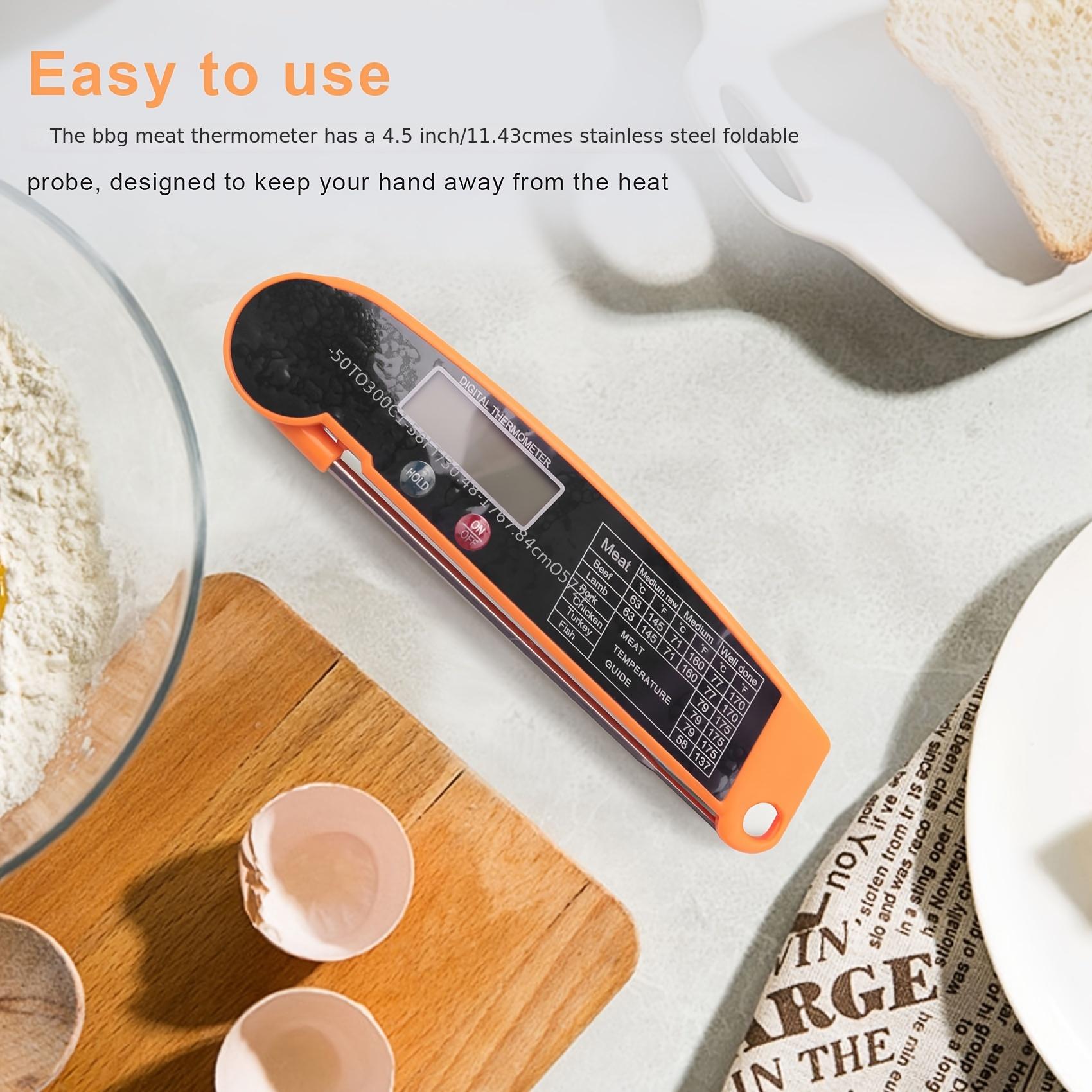 1pc Meat Thermometer With Highly Accurate Temperature Probe, Electric Cooking  Thermometer For Kitchen Food Grilling Grill Bbq Smoker Liquids Fryer Hot  Oil Frying, Free Shipping For New Users