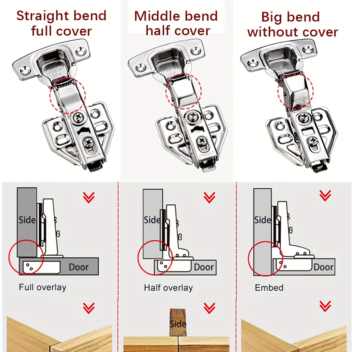 Cabinet Hinges For Kitchen Cabinets - Temu