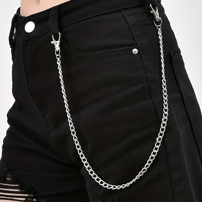 Dropship 9 Pcs Pants Chain Pocket Chain Butterfly Lock Star Hip