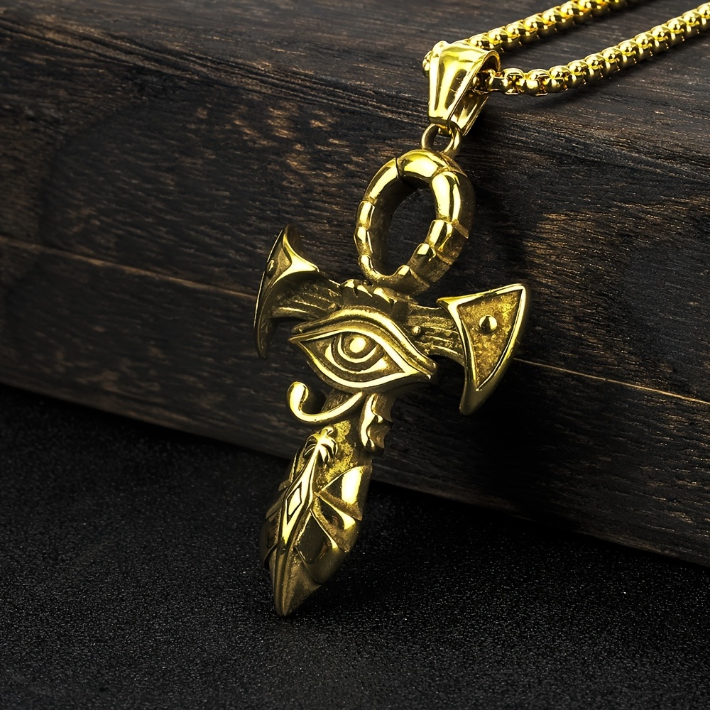 Trendy Shiny Egyptian Pharaoh Pendant Necklace With Chunky Chain Decorative Necklace  Fashion Jewelry For Men - Temu Germany