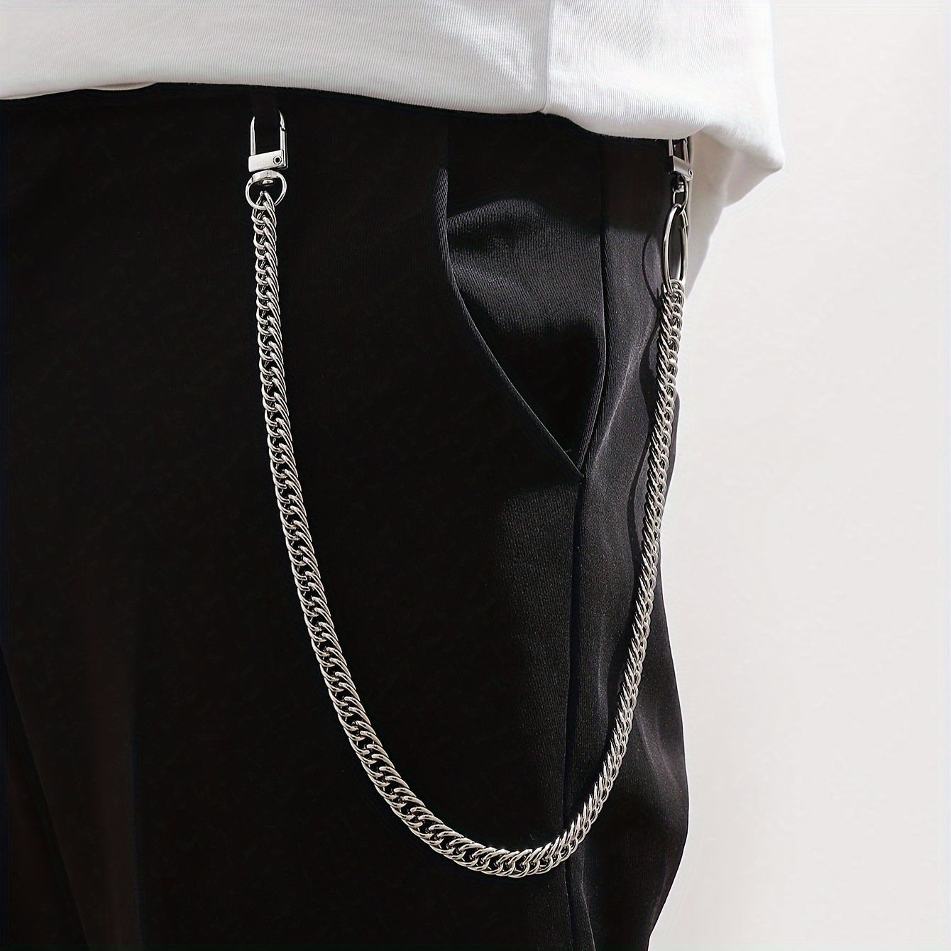 Men's Casual PU Leather Chain Leg Chain Accessories Gothic Pants Chain Novelty Jewelry, Jewels,Gothic Clothes Men,Temu