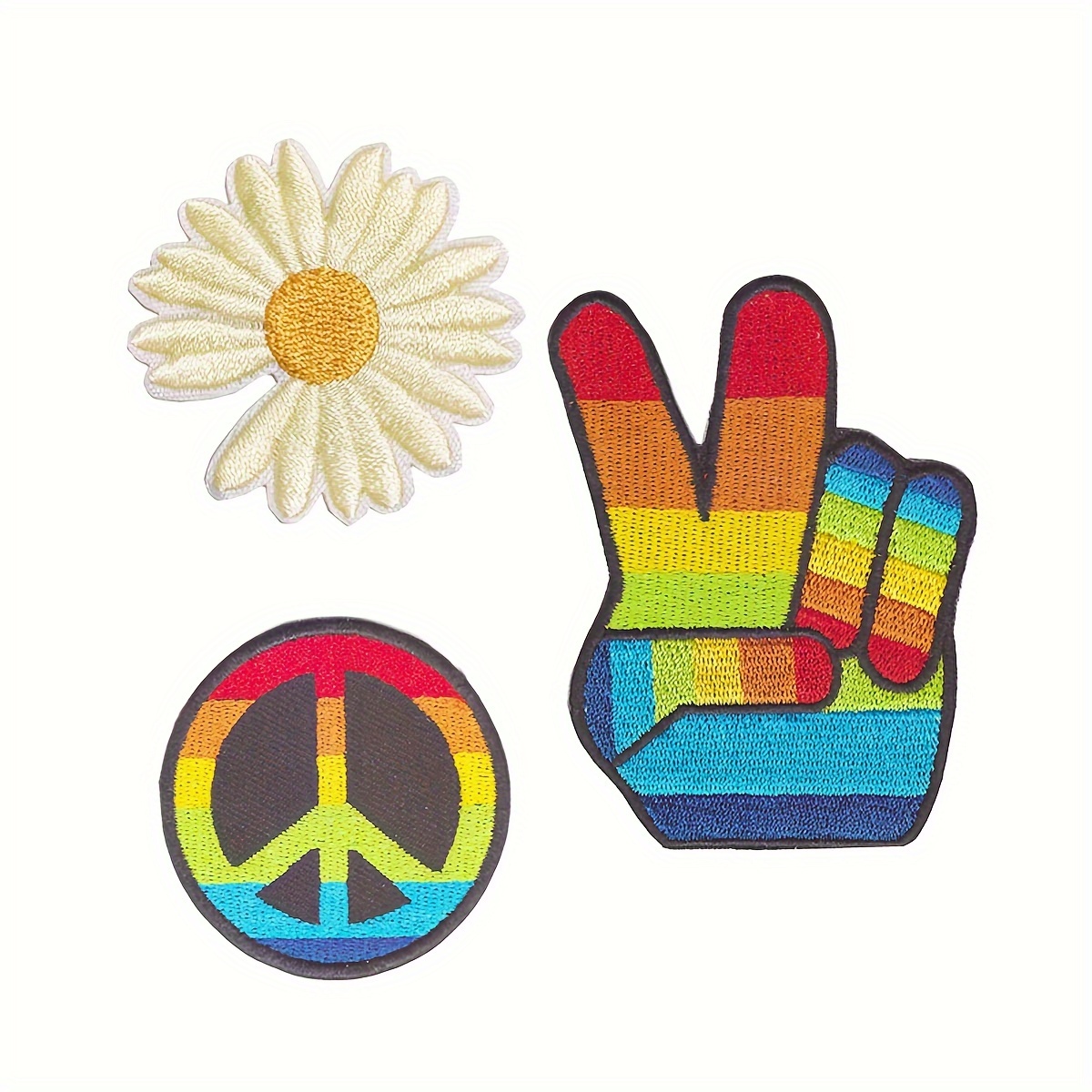 Hippie Punk Patch Embroidered Patches For Clothing Thermo - Temu