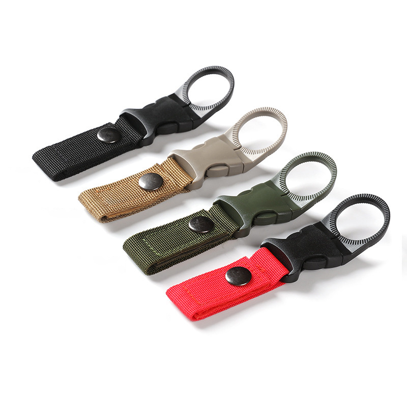 5/10PCS Durable Silicone Water Bottle Holder Clip Hook Carrier with  Carabiner attachment Key Ring Fits Any Disposable Water Bottles for Outdoor  Activities Bike Camping Hiking Traveling Daily Use