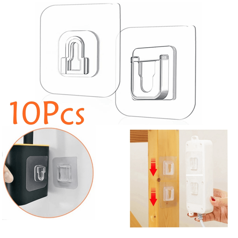 Clear Double-Sided Adhesive Wall Hooks