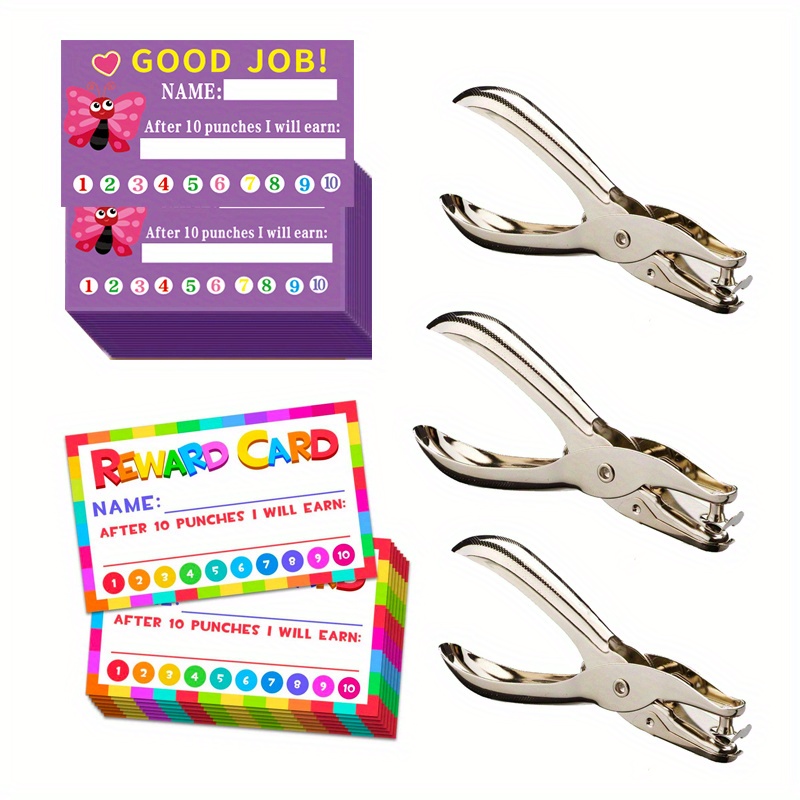 50 Pezzi/pacchetto Cartoon Fun Punch Card Carta Ricompensa - Temu