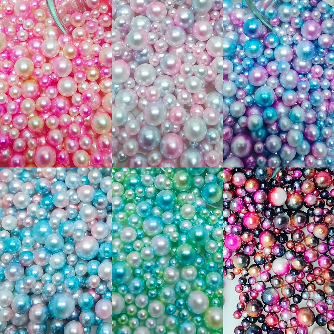 150pcs 3mm (0.12in ) Mermaid Gradient Color Hole Imitation - Temu