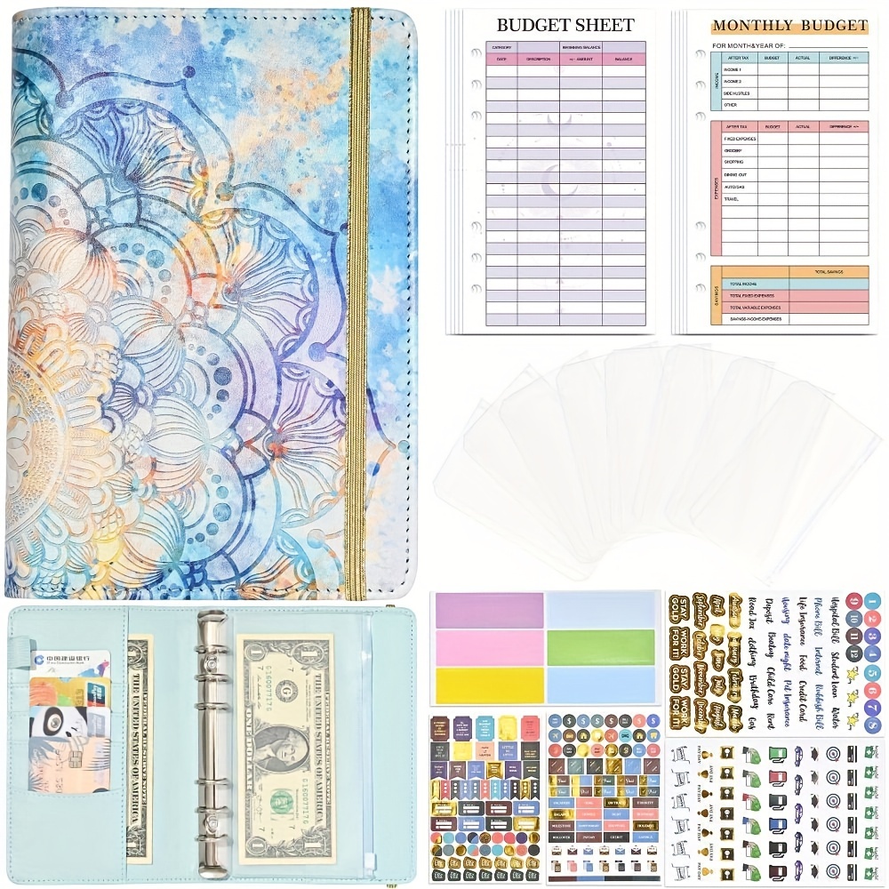 MONTHLY BUDGET 04 6 HOLES LOOSE LEAF INSERT PLANNER A5, A6, PERSONAL,  PERSONAL WIDE POCKET(A7)