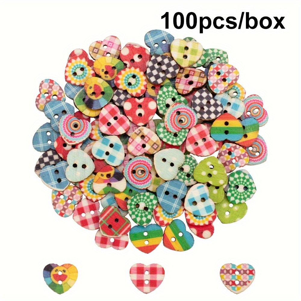 Buttons Heart Button Fabric Craft Crafts Jewelry Scrapbooking Christmas  Knitting Flatback Charms Shape Diy Making