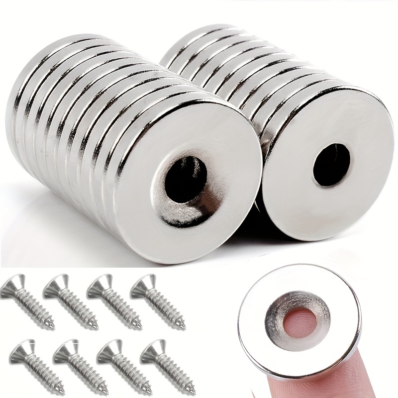 10-30-50Pcs Strong Magnets Small Countersunk Round NdFeB Neodymium Magnet  Powerful Rare Earth Permanent Fridge Magnets for DIY