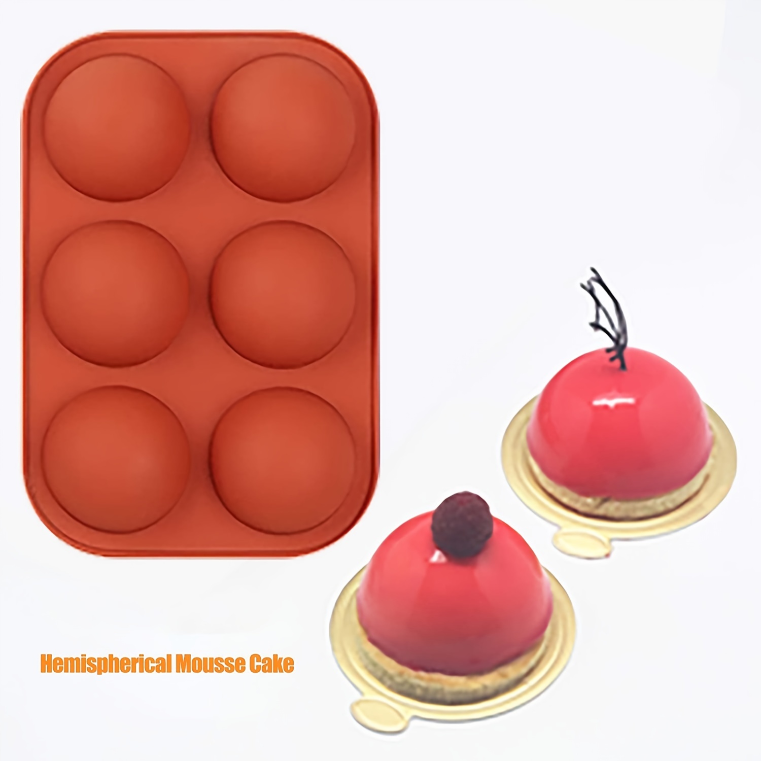 Snowflake Silicone Mold 6 Packs Baking Mold for Making Hot Chocolate Bomb  Cake Jelly Dome Mousse red 3 