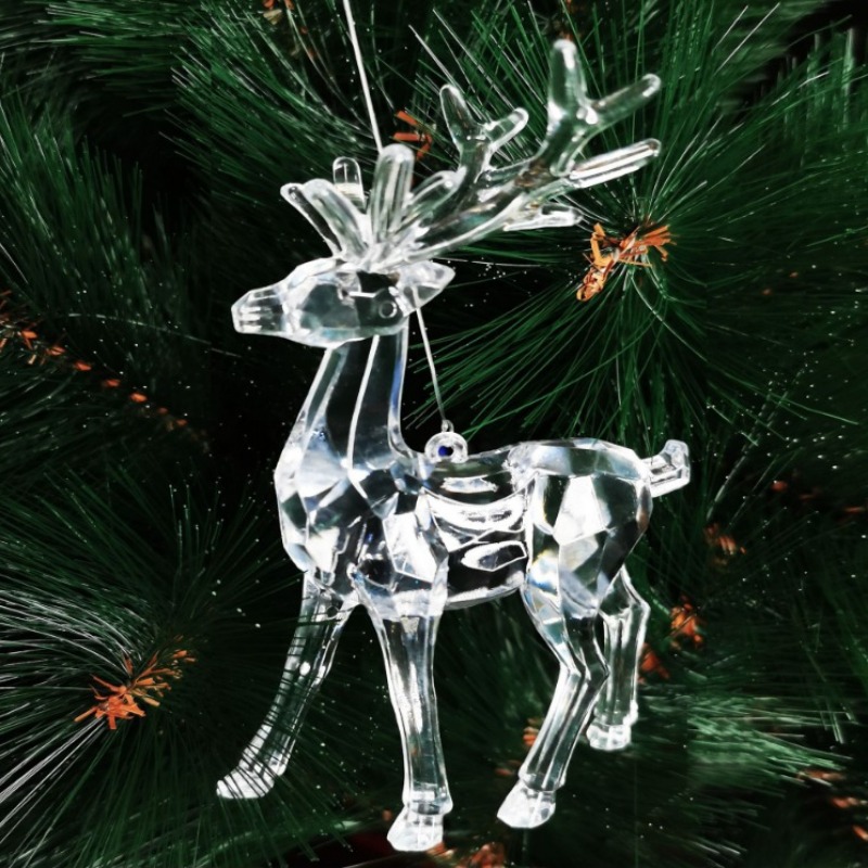 HOHIYA Crystal Ornaments Christmas Tree Decoration Garland Clear