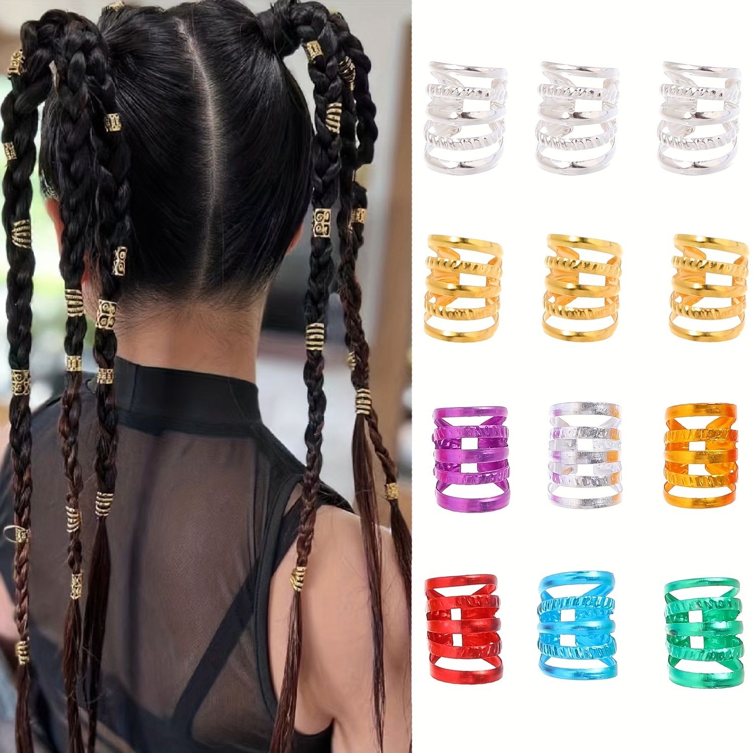  262 Pcs Dreadlock Accessories for Women, Hair Jewelry