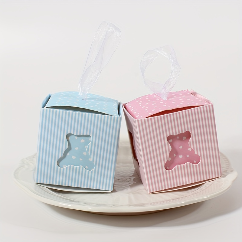 6pcs Treat Boxes Bear Shaped Boxes Small Candy Boxes Candy Favor Boxes  Party Treats Containers 