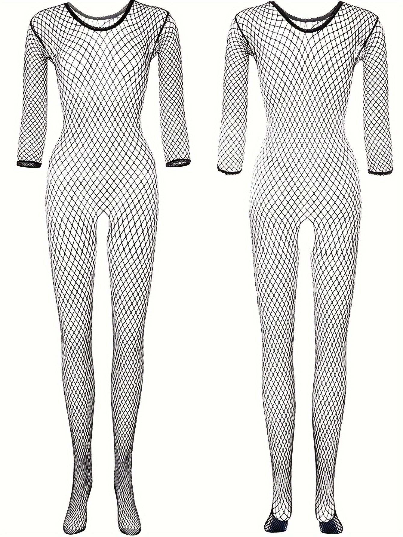Fishnet Plus Size Bodysuit - Free Shipping For New Users - Temu