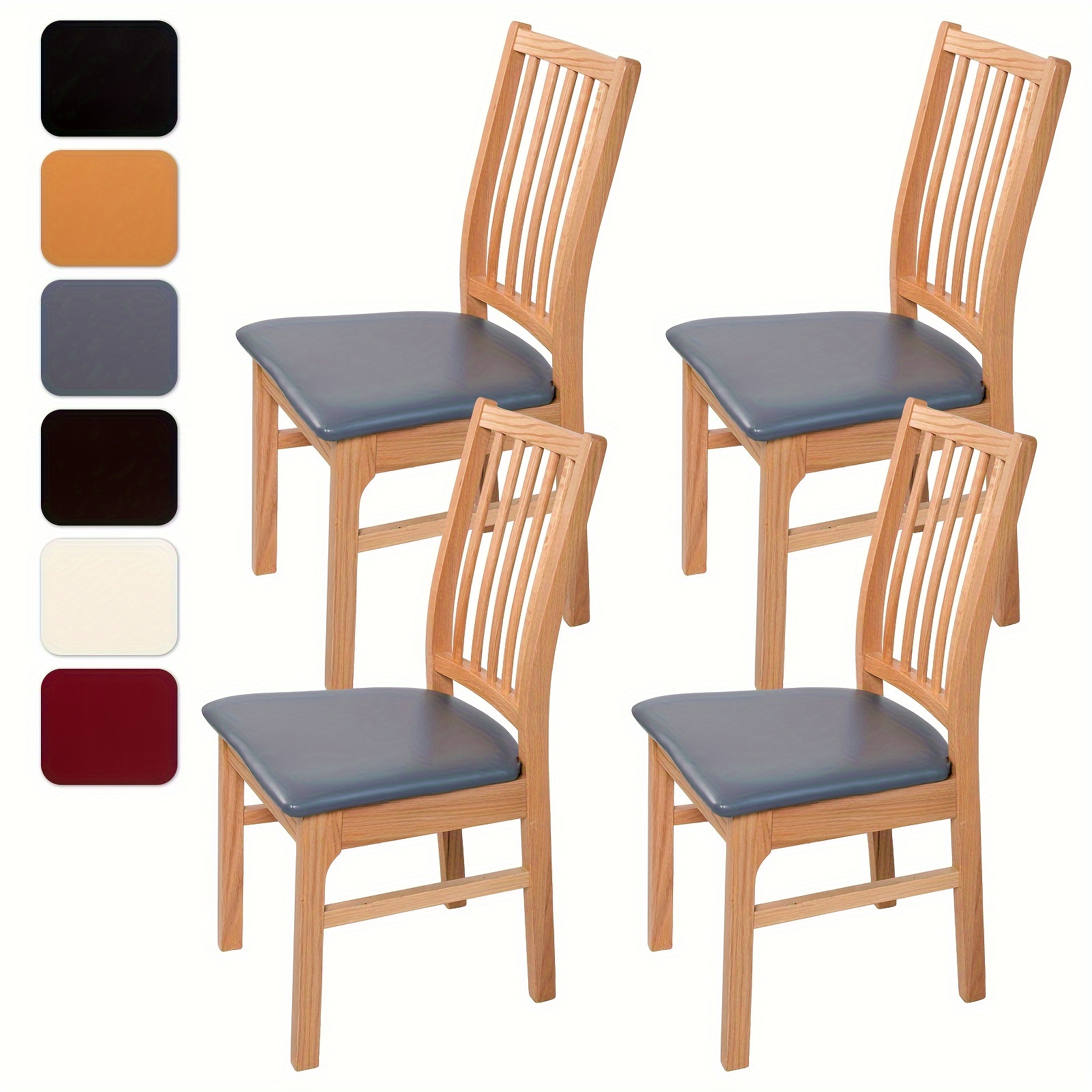 Waterproof Pu Leather Chair Cushion Cover For Cafe Bar - Temu