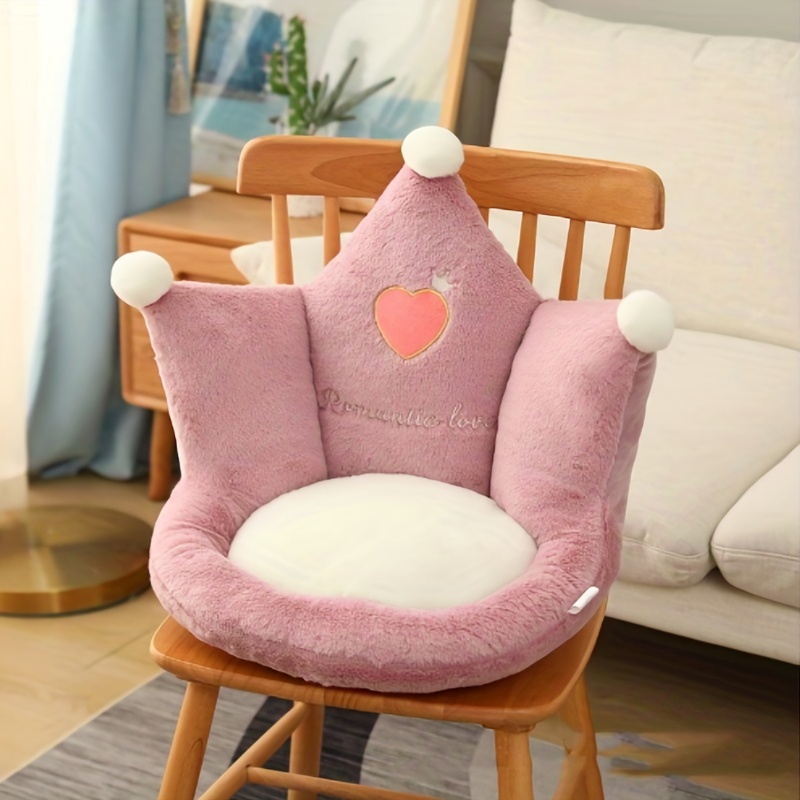 Armchair Seat Support Crown Soft Cushion Plush Comfort Seat Pad Office Cozy  Warm Seat Pillow Relieves Back Coccyx Sciatica and Tailbone Pain Relief