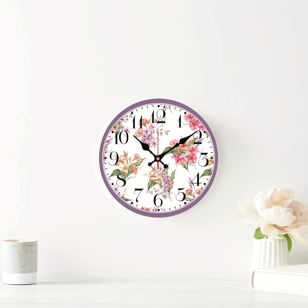 1 Reloj Bicicleta Rosa Reloj Pared Flores Día Madre Relojes - Temu Mexico