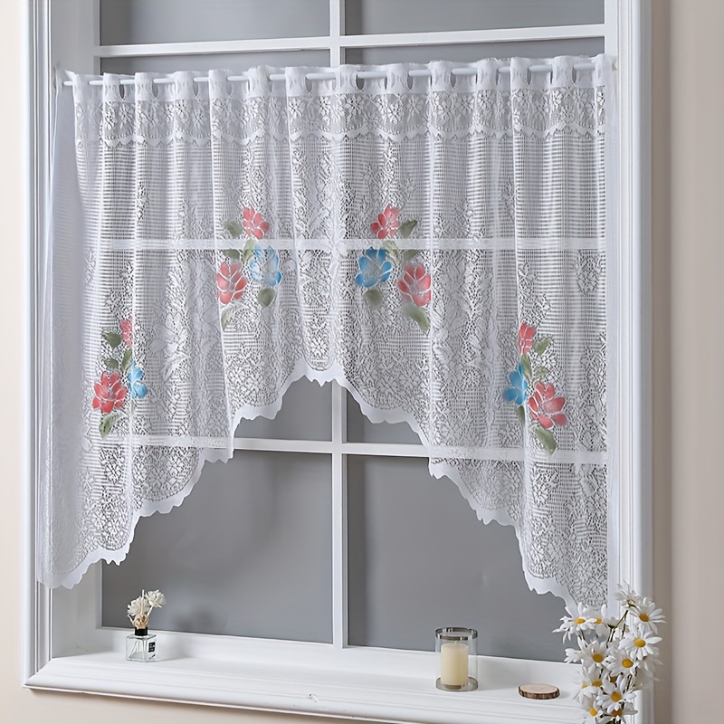 1pc Tendine Cucina Poinsettia Valances Rosse E Verdi - Temu Italy