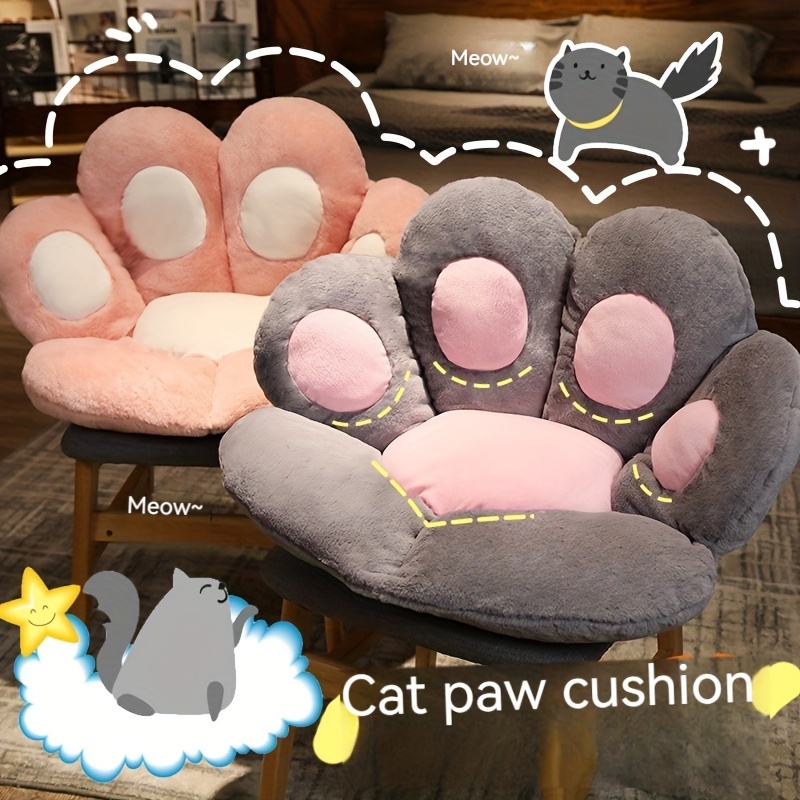 Cat Paw Cushion Cute Seat Cushion,Cat Paw Shape Lazy Sofa Bear Paw Chair  Cushion Warm Floor Cushion for Dining Room Office Chair ,Funny Gifts for  Kids