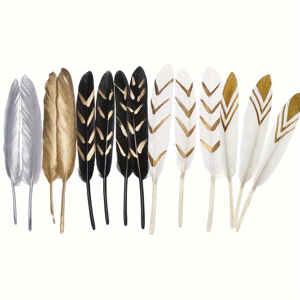 Plumas de ganso Natural para disfraz, plumas blancas de 4-6 pulgadas/10-15  cm para