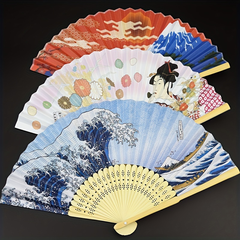 Beautiful Hand Fans For Men Folding Fan With Imitation - Temu