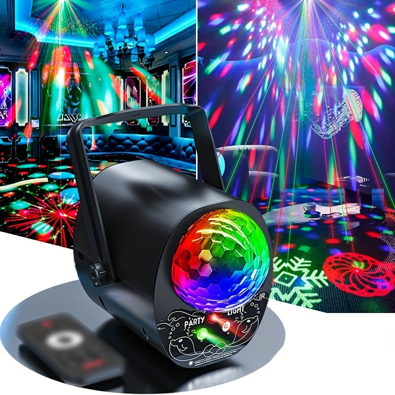 Foco LED de cabeza móvil 8 colores Gobos luz 25 W DMX con espectáculo KTV  discoteca DJ fiesta para iluminación de escenario : :  Electrónicos