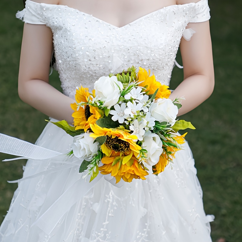 Foam Head Bouquet Holder Flower Handle For Wedding - Temu