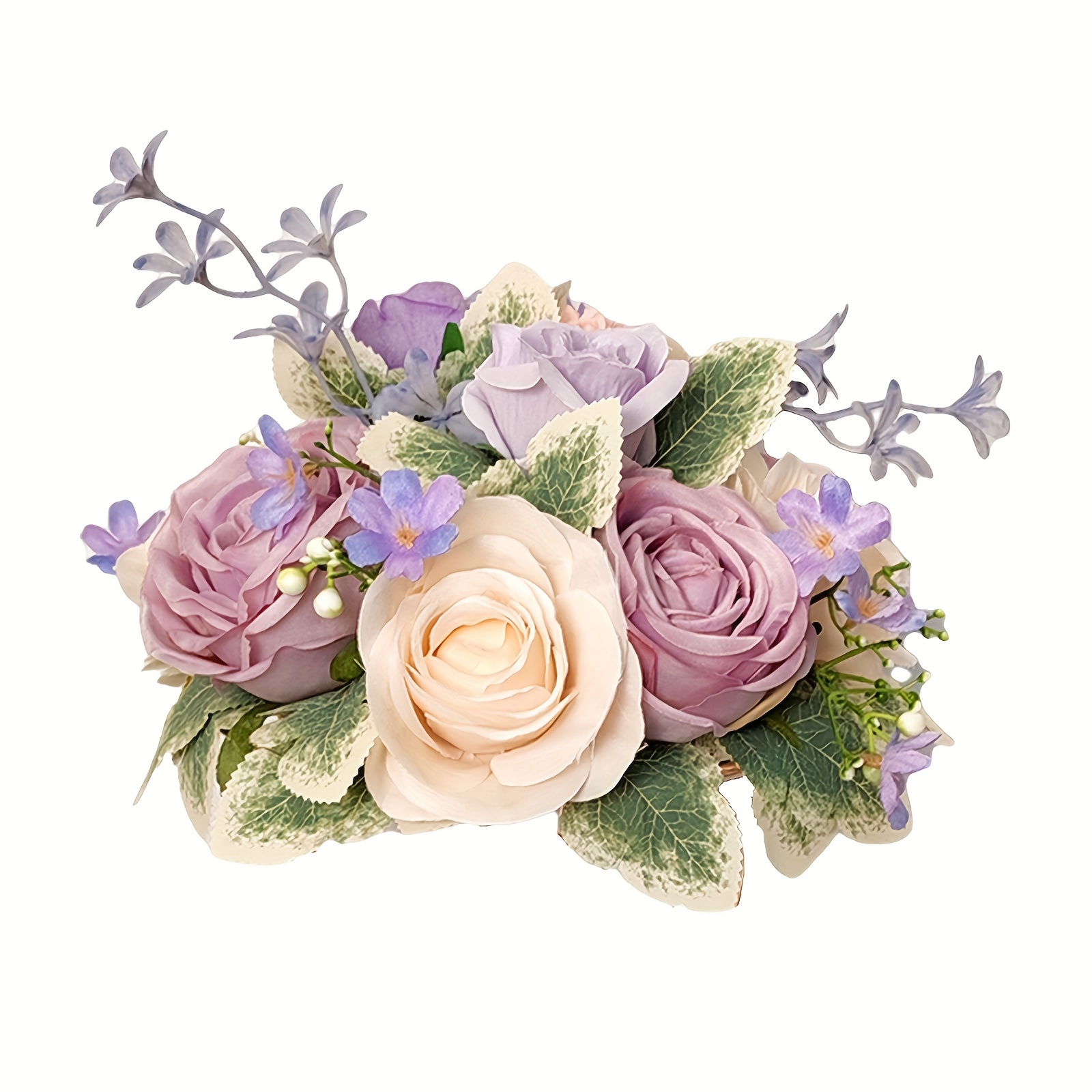 26pcs, Lavender Purple Roses Artificial Flowers Combo Box, Silk Fake Rose  Flowers With Stems For DIY Wedding Bouquets Bridal Shower Table Centerpieces