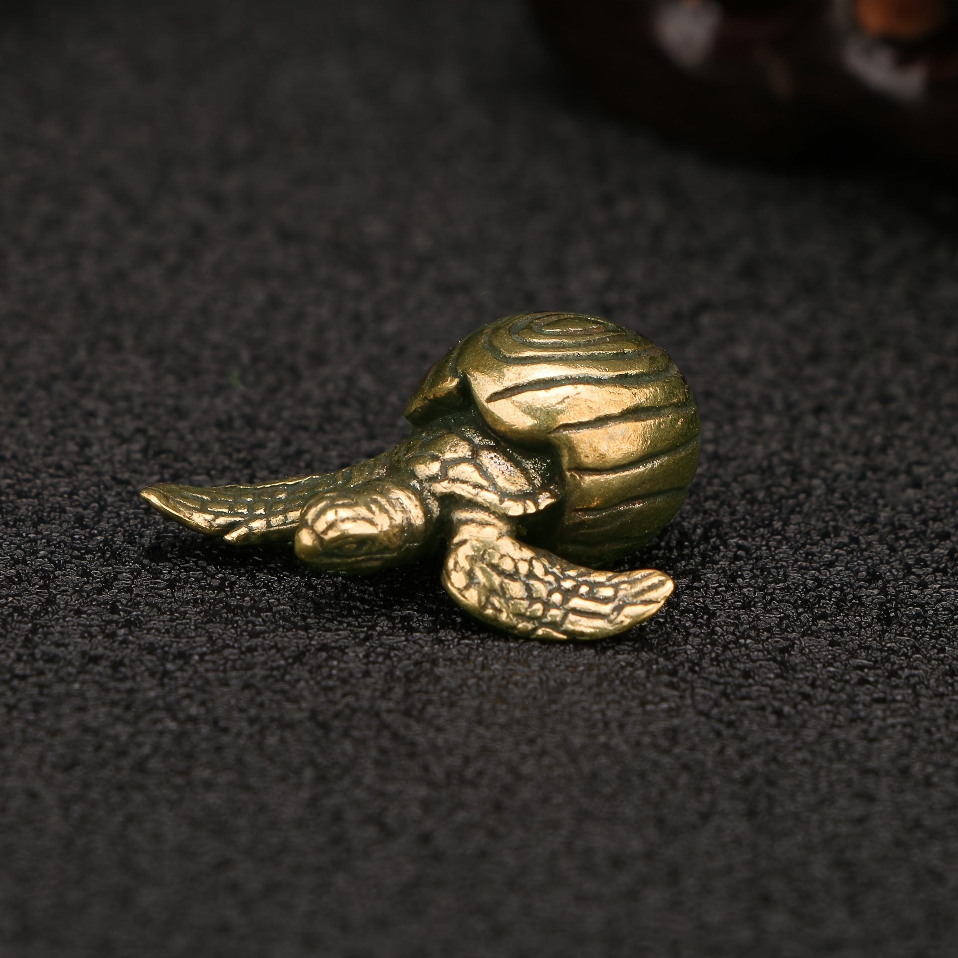 Vintage Brass Animal Turtle Figurines Perfect Home Decoration For