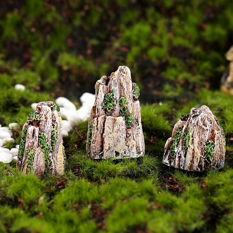 12pcs, Different Size Artificial Moss Rocks Decorative Faux Green Moss  Covered Stones, Home Decor, Room Decor