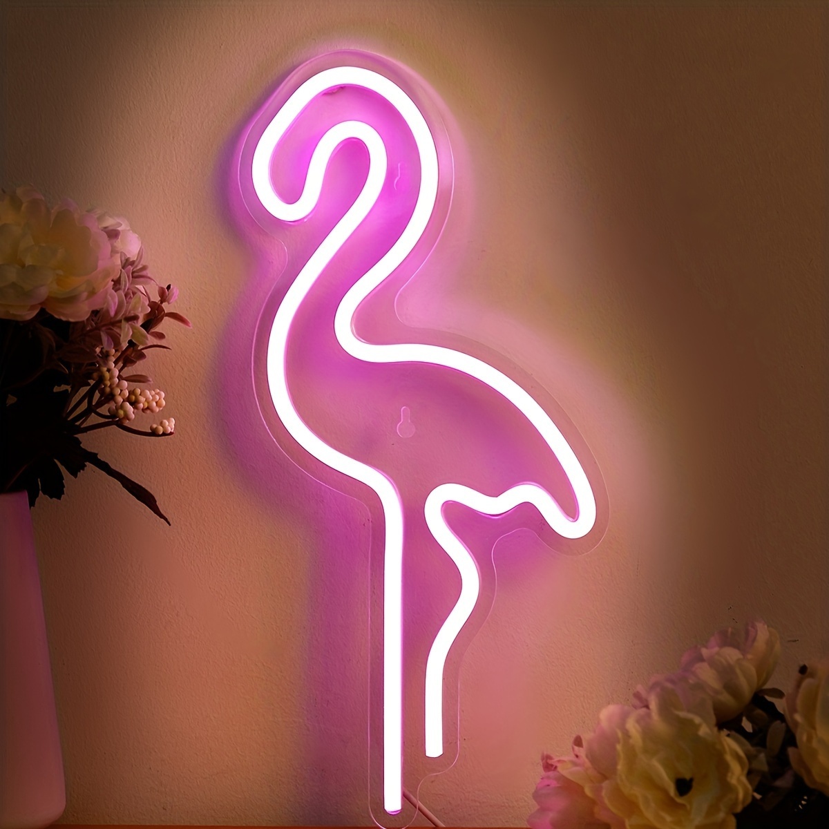 Neon Decorations Led Flamingo Neon Used For Desktop - Temu