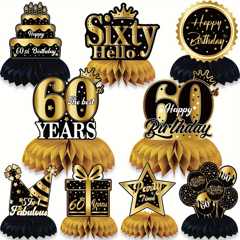 Black Gold 60th Birthday Party Decorations Men Women 5999 Plus Tax  Decoration, Cheers to 60 Years Balloons Decoration 60th Birthday Banner  60th
