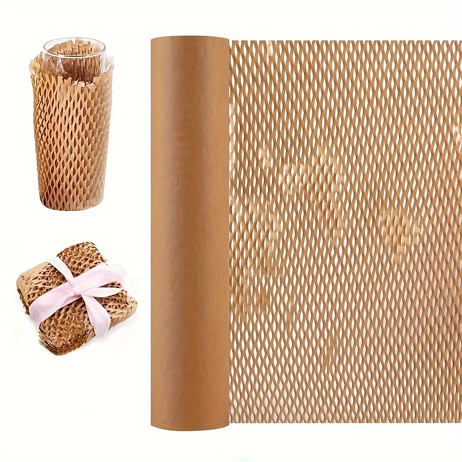 Amortiguación de nido de abeja protector Papel Kraft Rollo ，papel embalaje  mudanza Para Envolver Productos Frágiles En Transportes y  Mudanzas（38cm*50m), Marrón : : Oficina y papelería
