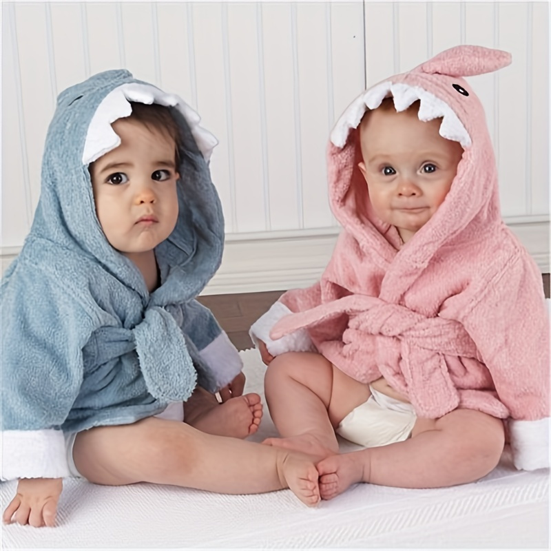 Toalla de baño para bebés Niño Toalla para bebés recién nacidos con capucha  Cartoon Coral Fleece Toallas infantiles Manta Albornoz para bebés