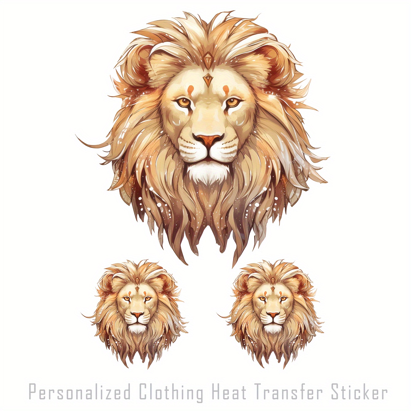 PP Patch Cute Lion Animal Cartoon Logo Sticker Symbol Jacket T