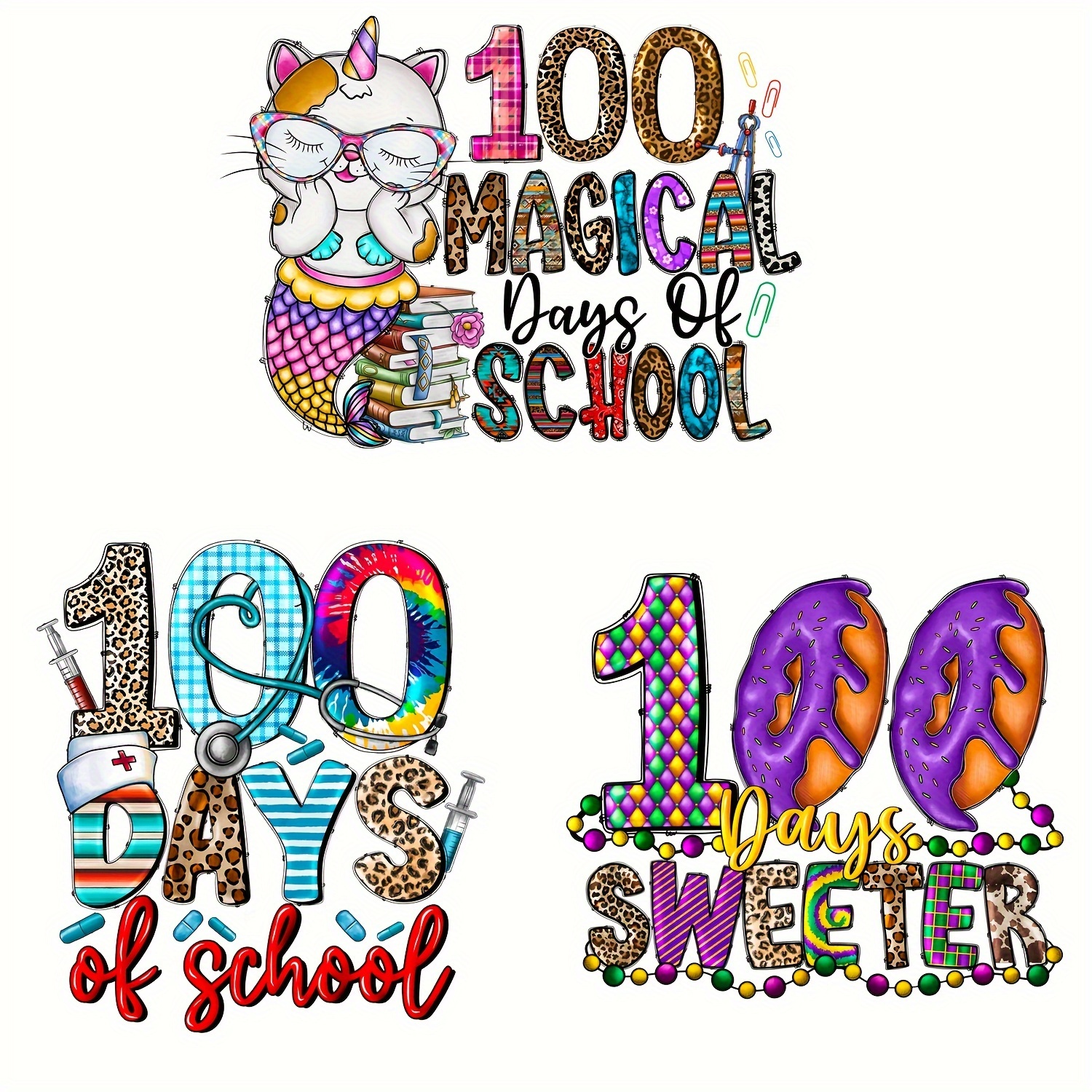  TEHAUX Stickers Heat Transfer Decal Iron on Decals Clothes  Appliques Photo Transfer Paper for Fabric Ready to Press Heat Transfer  Designs Heat Transfer Film Plastic Backpack Patch