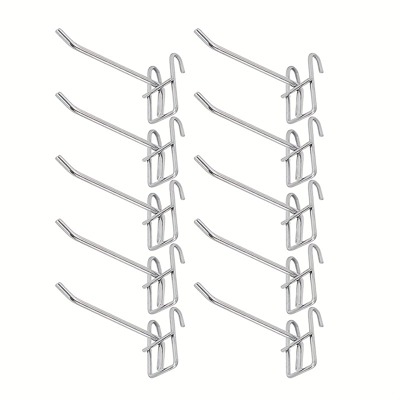 40pcs Pegboard Hooks, J-Hook, 1 Inch Silver Pegs, Ideal Display Hooks For  Hanging Jewelry, Necklaces, Keys, Small Tools, Will Not Fall Out