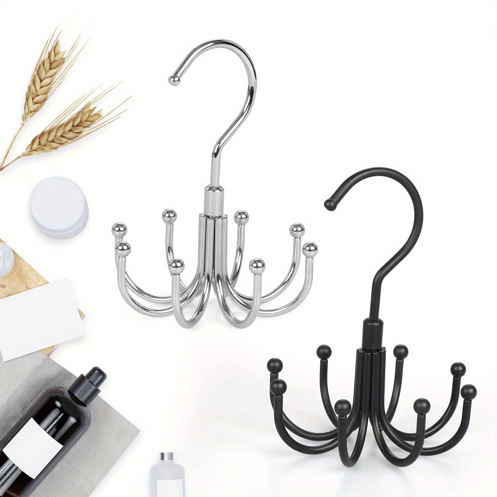 8 Hooks Clothes Storage Hangers Hanging Rack For Scarves - Temu