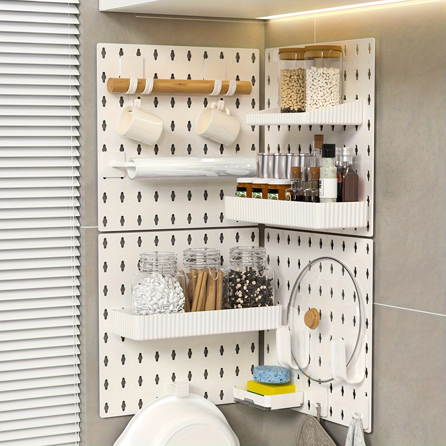 Hanging Board Storage Box Pegboard Hook Organizer - Temu